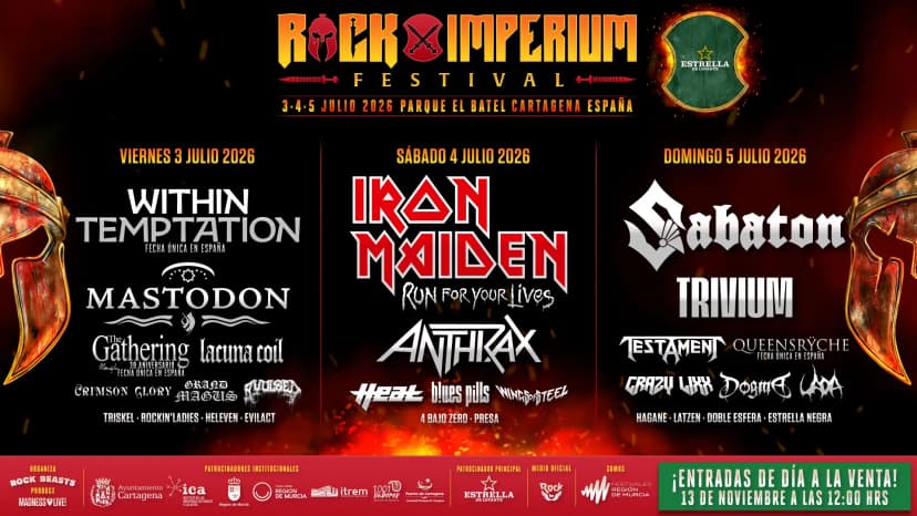 Rock Imperium Festival 2026, Recinto Ferial, Cartagena