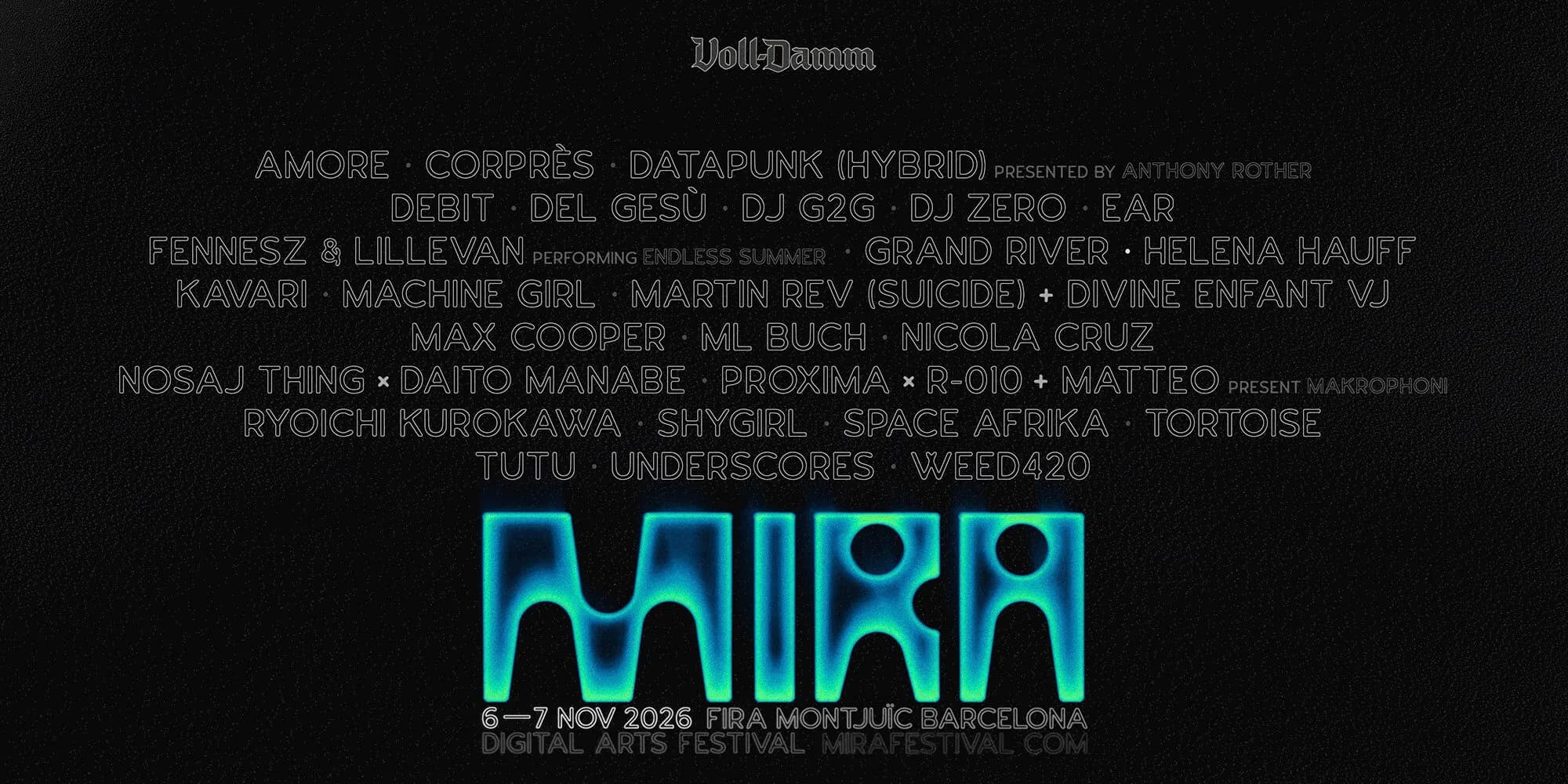 Mira Festival 2026, Parc del Fòrum / Nave Bàrcino, Barcelona