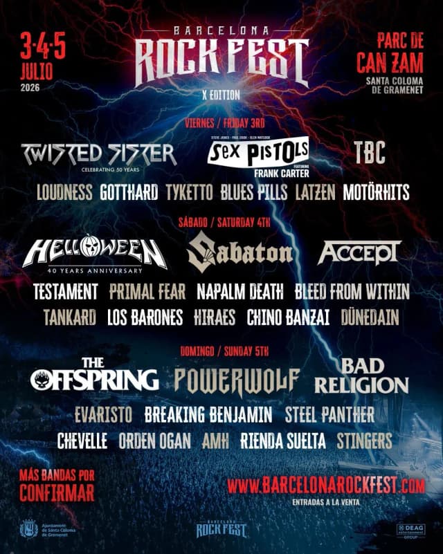 Rock Fest Barcelona 2026, Parc de Can Zam, Barcelona
