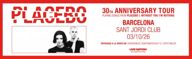 Placebo Live in Barcelona 2026, Sant Jordi Club, Barcelona