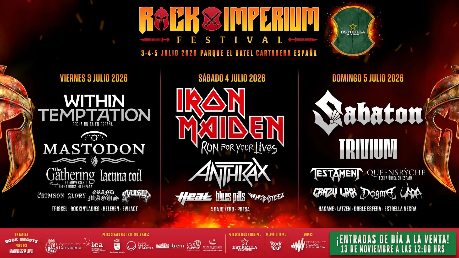 Rock Imperium Festival 2026, Recinto Ferial, Cartagena