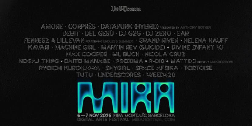 Mira Festival 2026, Parc del Fòrum / Nave Bàrcino, Barcelona